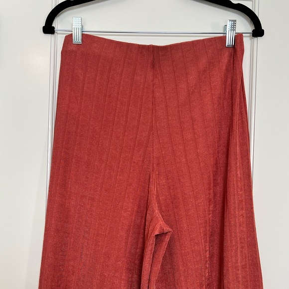 Free People Ribbed Wide Leg Pants (Med) - Picture 3 of 4